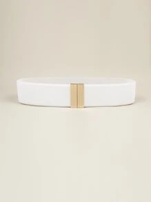 Cinturón de corsé elástico para verano, escuela, otoño, Halloween - Blanco - Ver 1