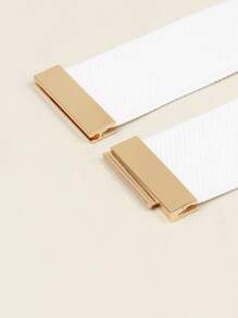 Cinturón de corsé elástico para verano, escuela, otoño, Halloween - Blanco - Ver 3