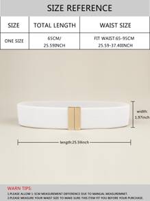 Cinturón de corsé elástico para verano, escuela, otoño, Halloween - Blanco - Ver 5