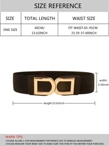 Plain Elastic Belt - Black - View 3