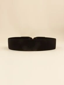 Plain Elastic Belt - Black - View 4