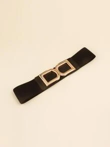 Plain Elastic Belt - Black - View 5