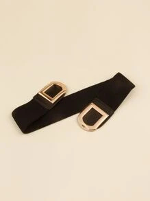 Plain Elastic Belt - Black - View 6
