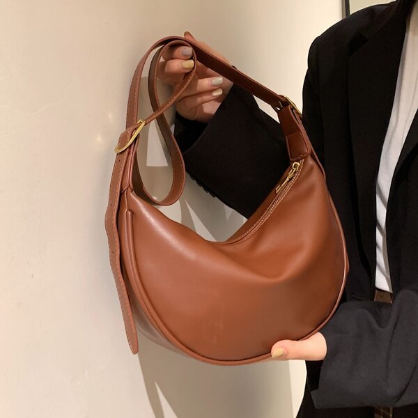 

Minimalist Shoulder Saddle Bag, Brown
