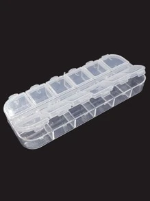 12 Grids Clear Nail Decoration Storage Box, 1pc Portable Makeup Organizer, Dust-Proof Travel Cosmetic Organizer Case For Nail Art Design Tools,Beads, Jewelry, Tools, Pill And Fishing Lures,Room,Home,Bedroom,Bathroom,House,Pink Room,Living Room Decor,Travel Stuff,Gift Bag,Gifts For Mom,Dad,Men,Friends,Teacher,Birthday,Wedding,Desk,Shelves,Accessories,Gift Boxes,Funny Gift,Storage