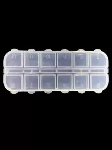 12 Grids Clear Nail Decoration Storage Box, 1pc Portable Makeup Organizer, Dust-Proof Travel Cosmetic Organizer Case For Nail Art Design Tools,Beads, Jewelry, Tools, Pill And Fishing Lures,Room,Home,Bedroom,Bathroom,House,Pink Room,Living Room Decor,Travel Stuff,Gift Bag,Gifts For Mom,Dad,Men,Friends,Teacher,Birthday,Wedding,Desk,Shelves,Accessories,Gift Boxes,Funny Gift,Storage