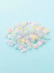 1 hộp Kẹo & Hoa & Ngôi Sao & Thỏ Hạt Acrylic mờ và trong suốt - Nhiều màu - Xem 1