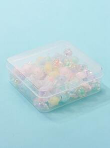 1 hộp Kẹo & Hoa & Ngôi Sao & Thỏ Hạt Acrylic mờ và trong suốt - Nhiều màu - Xem 3