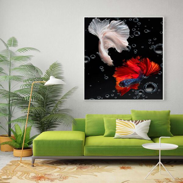 

Fish Print DIY Diamond Unframed Painting, Multicolor