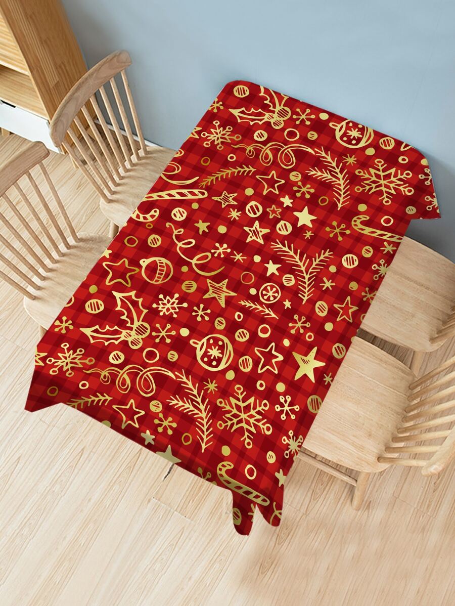 Christmas Pattern Tablecloth - Multicolor - View 1