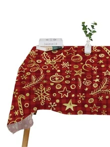 Christmas Pattern Tablecloth - Multicolor - View 3