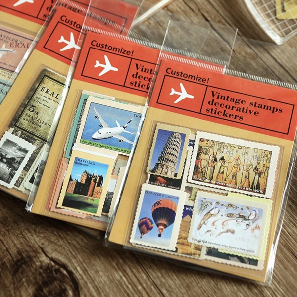 

4pcs Travel Pattern Random Sticker, Multicolor