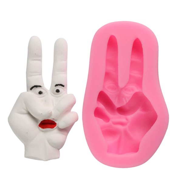 

1pc Hand Design Silicone Mold, Pink