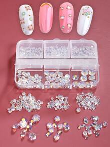 1 caja Decoración de uñas con diamante de imitación - Multicolor - Ver 1