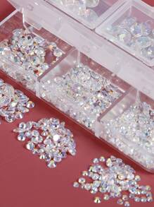 1 caja Decoración de uñas con diamante de imitación - Multicolor - Ver 5