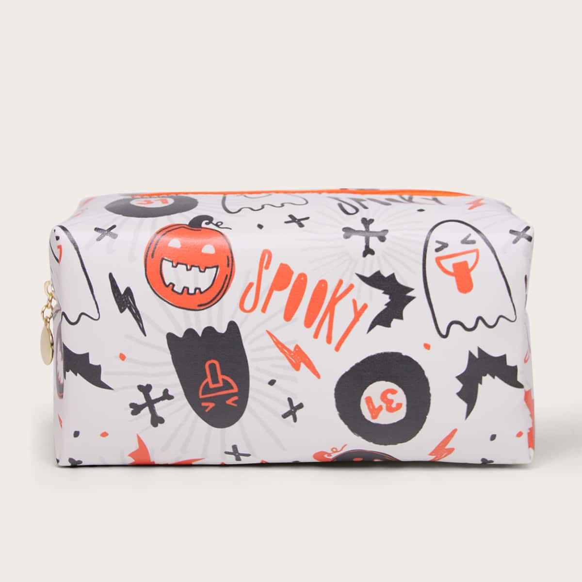 

Halloween Cartoon Graphic Square Makeup Bag, Multicolor