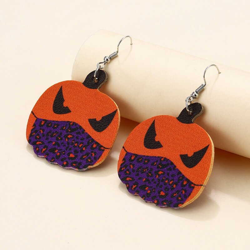 

Halloween Pumpkin Drop Earrings, Orange