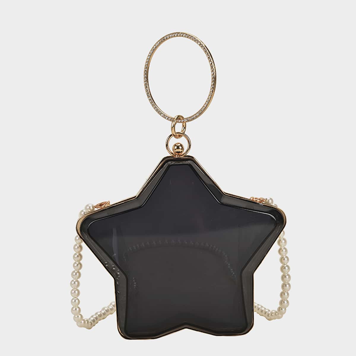 

Star Shaped Satchel Bag, Black