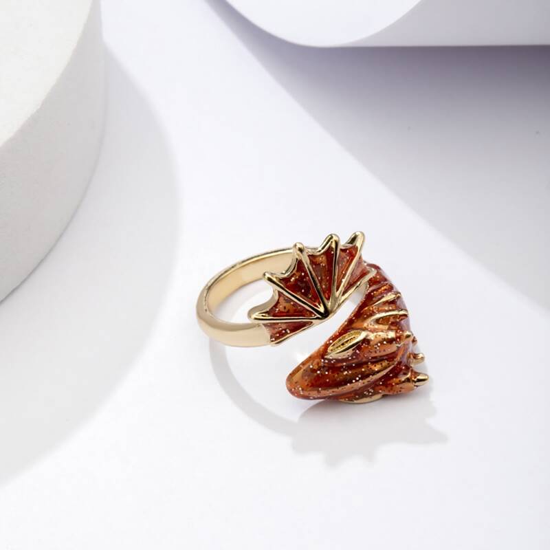 

Dragon Cuff Ring, Red