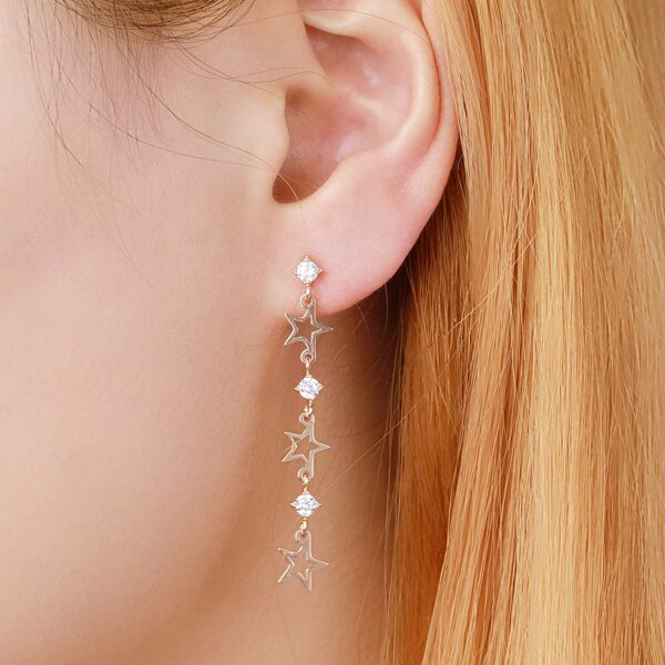 

18K Gold Plated Star Drop Earrings