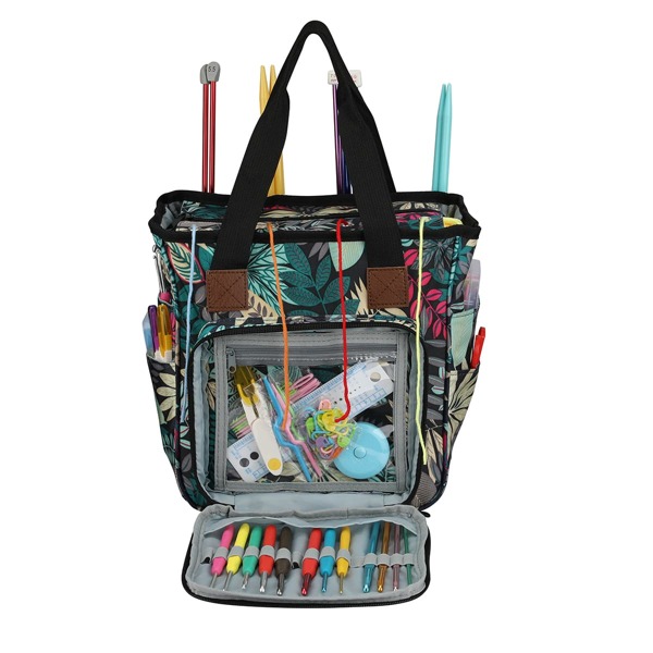 

Leaf Print Storage Bag, Multicolor