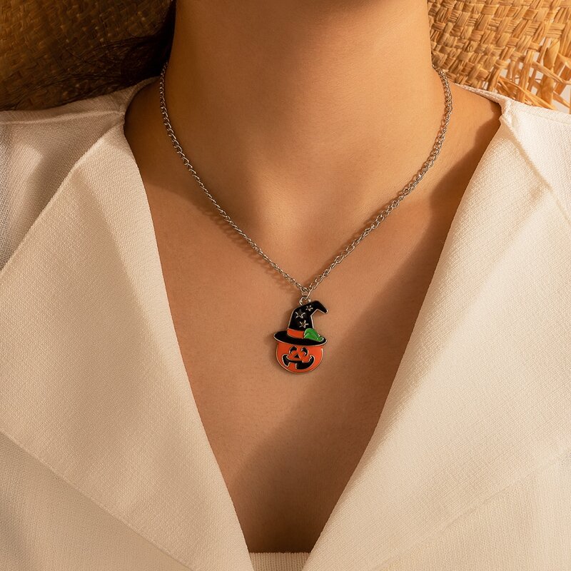 

Pumpkin Pendant Necklace, Silver