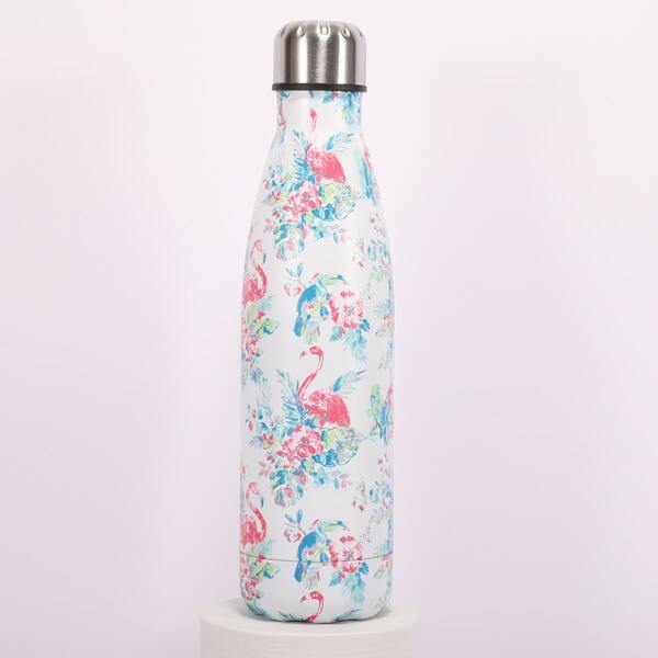 

Flamingo Print Vacuum Cup, Beige