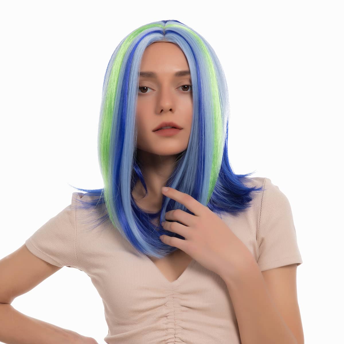 

Short Straight Wig, Multicolor