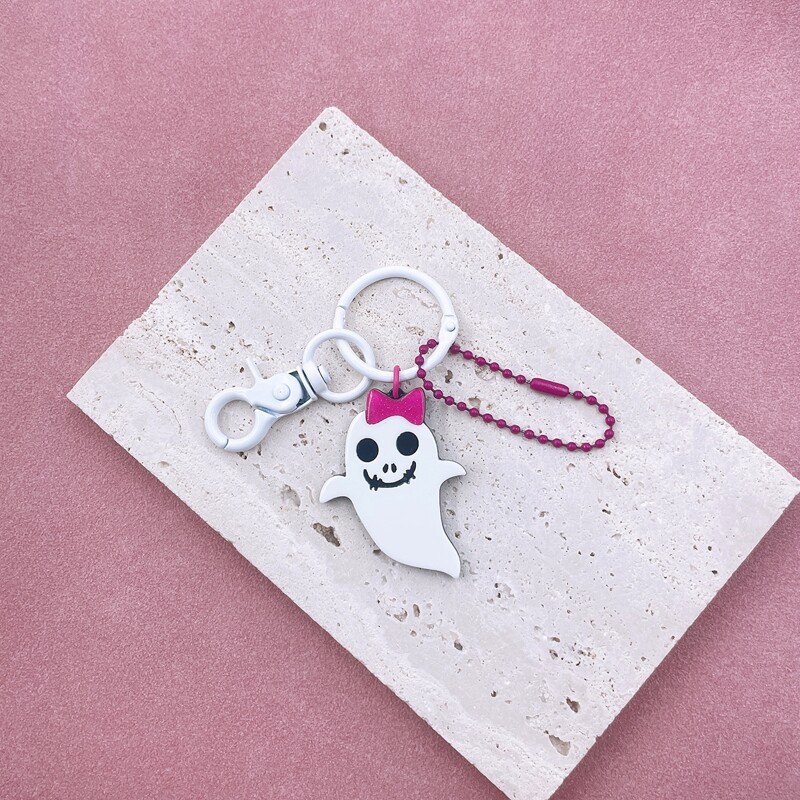 

Ghost Decor Keychain, Multicolor