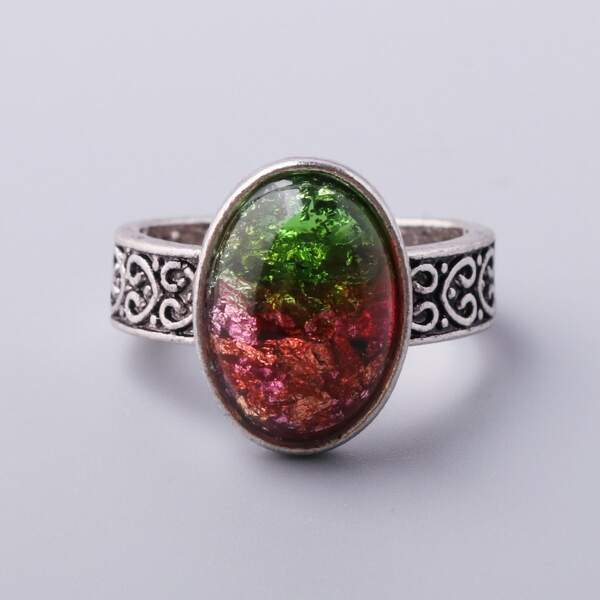 

Textured Metal Ring, Multicolor