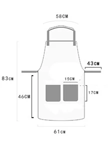 ผ้ากันเปื้อนลายทาง - สีดำ - ดู 3