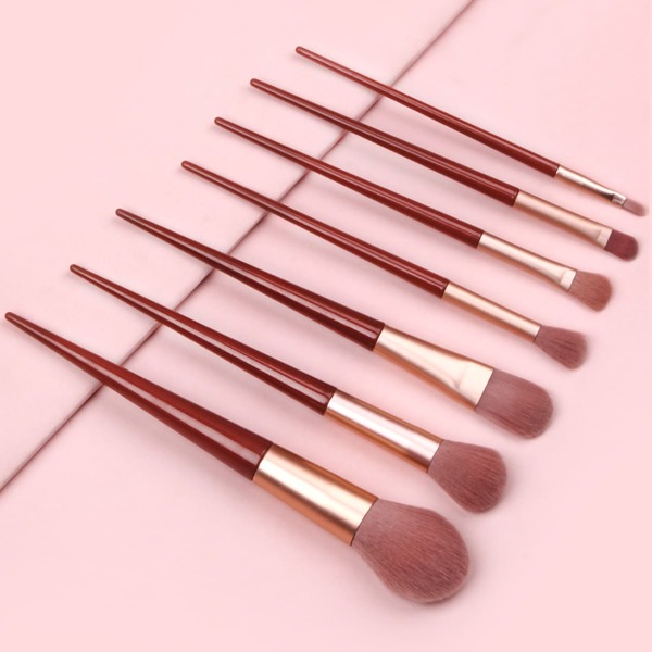 

7pcs Makeup Brush Set, Burgundy