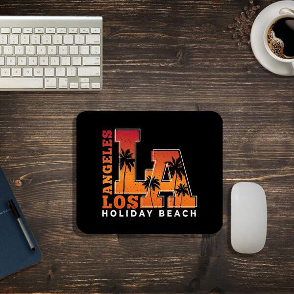 

Letter Graphic Mouse Pad, Black