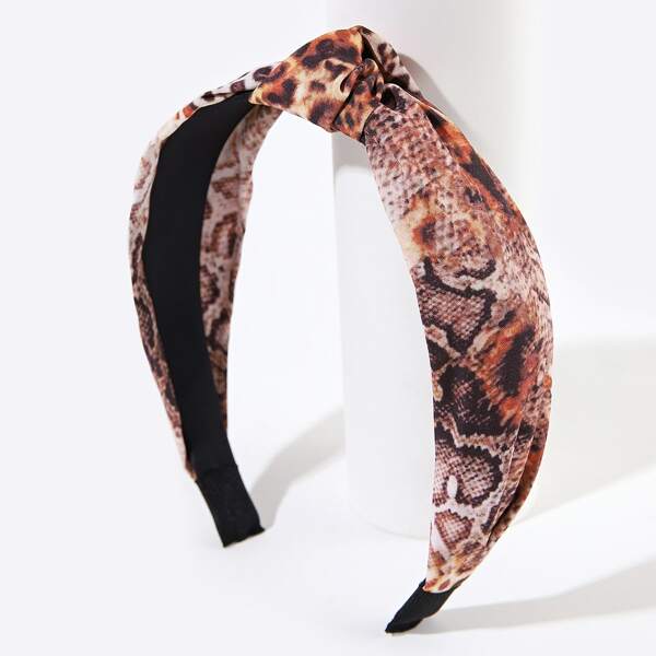 

Snakeskin Print Headband, Multicolor