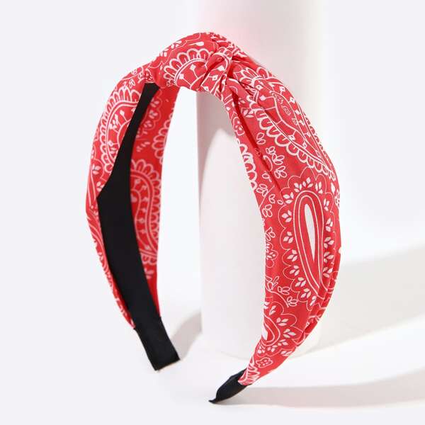 

Paisley Pattern Headband, Red