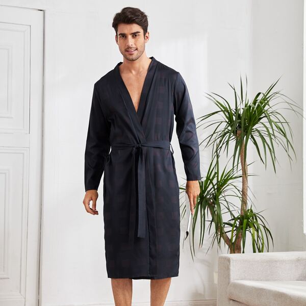 

Men Belted Robe, Black
