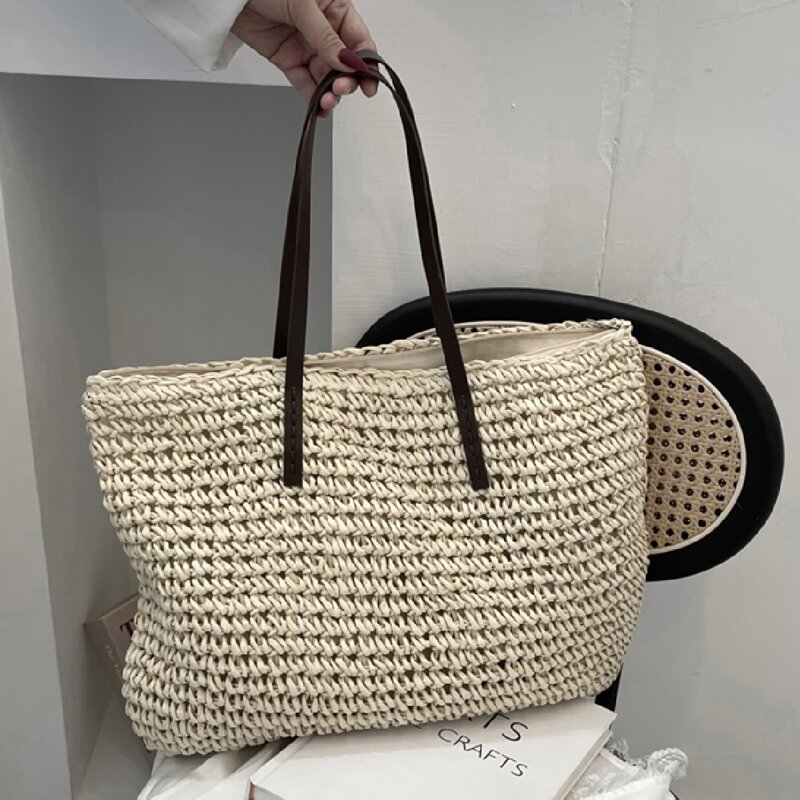 

Woven Tote Bag, Beige