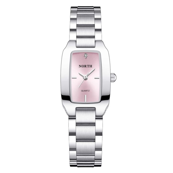 

Rhinestone Decor Rectangle Pointer Quartz Watch