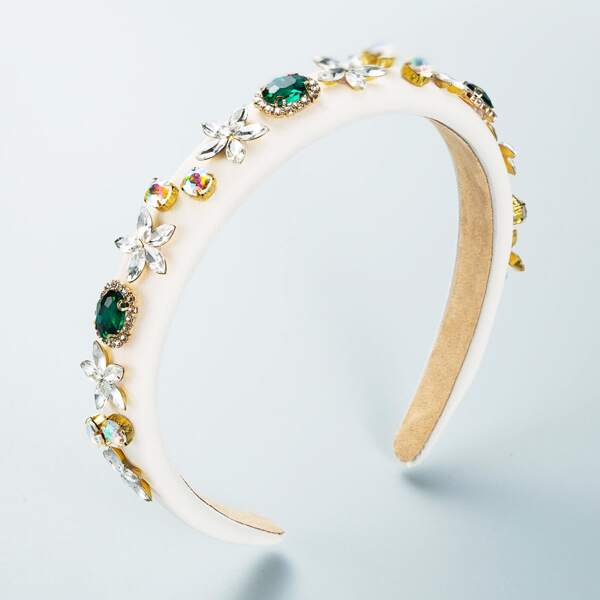 

Rhinestone & Zircon Decor Headband, Multicolor