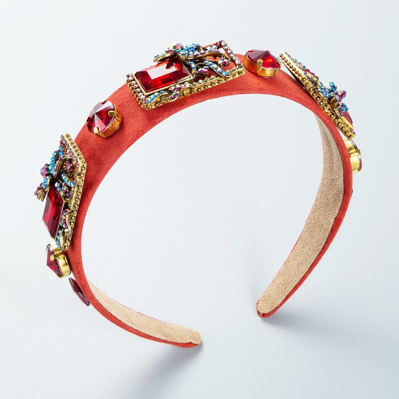 

Rhinestone & Zircon Decor Headband, Red