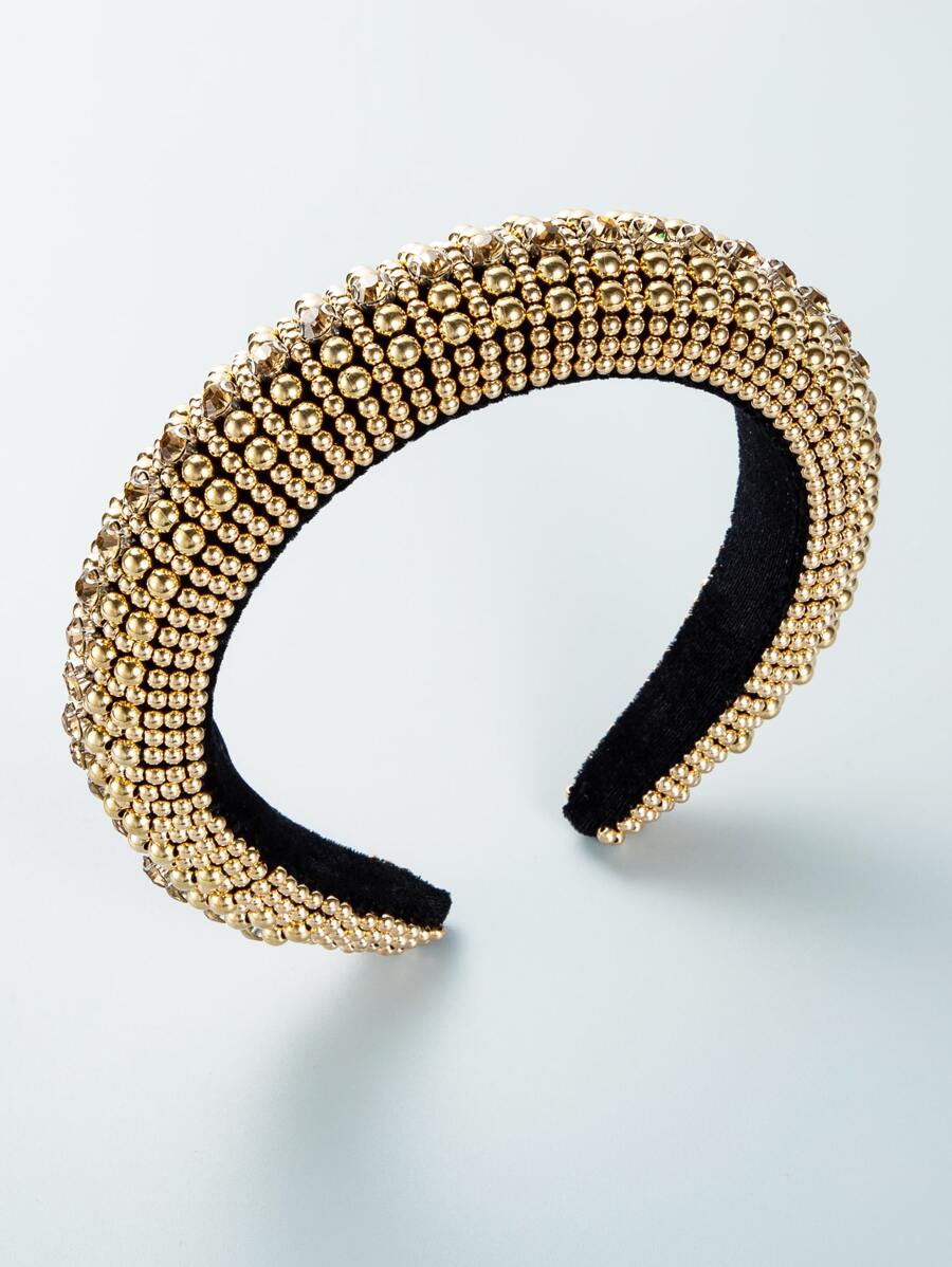 Faux Pearl Decor Headband - Gold - View 1