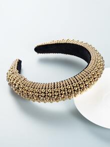 Faux Pearl Decor Headband - Gold - View 2