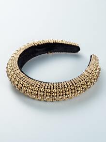 Faux Pearl Decor Headband - Gold - View 3