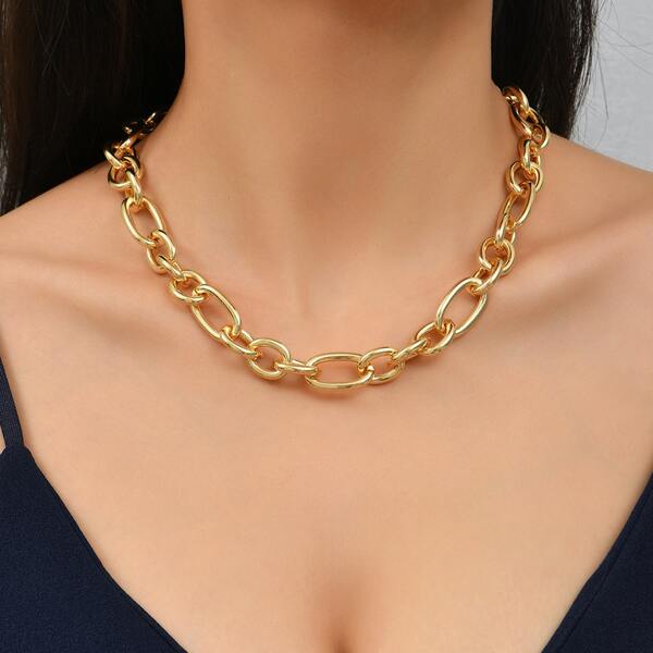 

Simple Chain Necklace, Gold