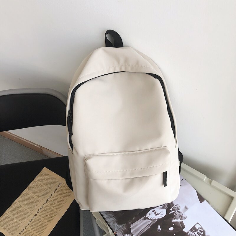 

Minimalist Pocket Front Backpack, White