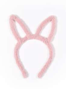 Rabbit Ear Decor Headband - Dusty Pink - View 1