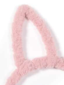 Rabbit Ear Decor Headband - Dusty Pink - View 3