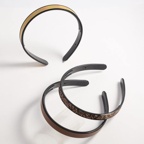 

3pcs Glitter Headband, Multicolor
