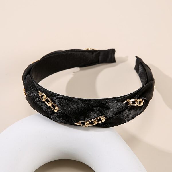 

Chain Decor Headband, Black