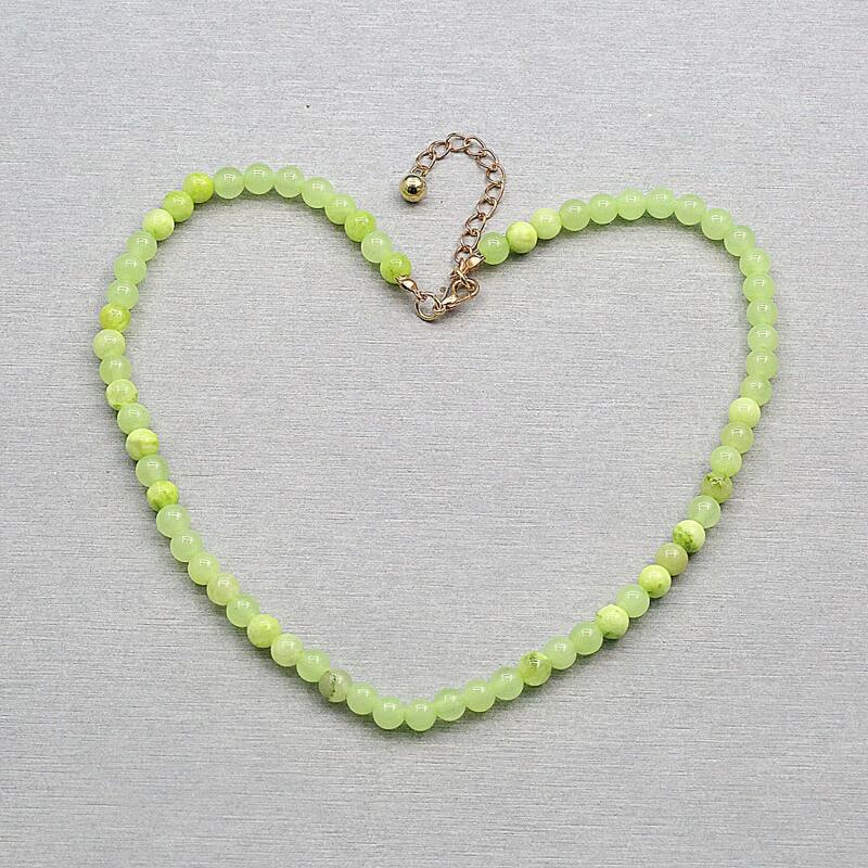

1pc Stone Beaded Necklace, Green